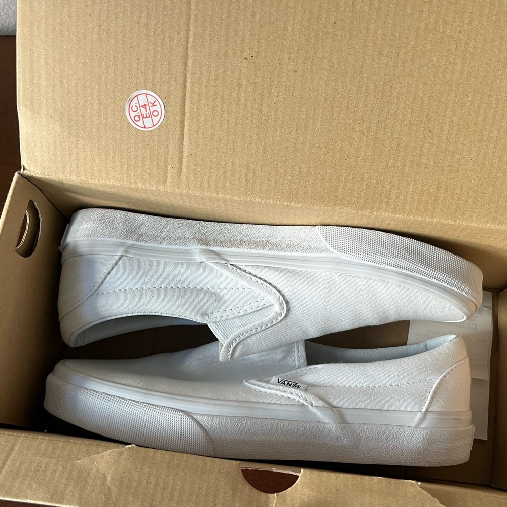 White Vans, women’s size 8